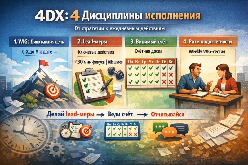 Как достичь целей за год с помощью системы 4DX